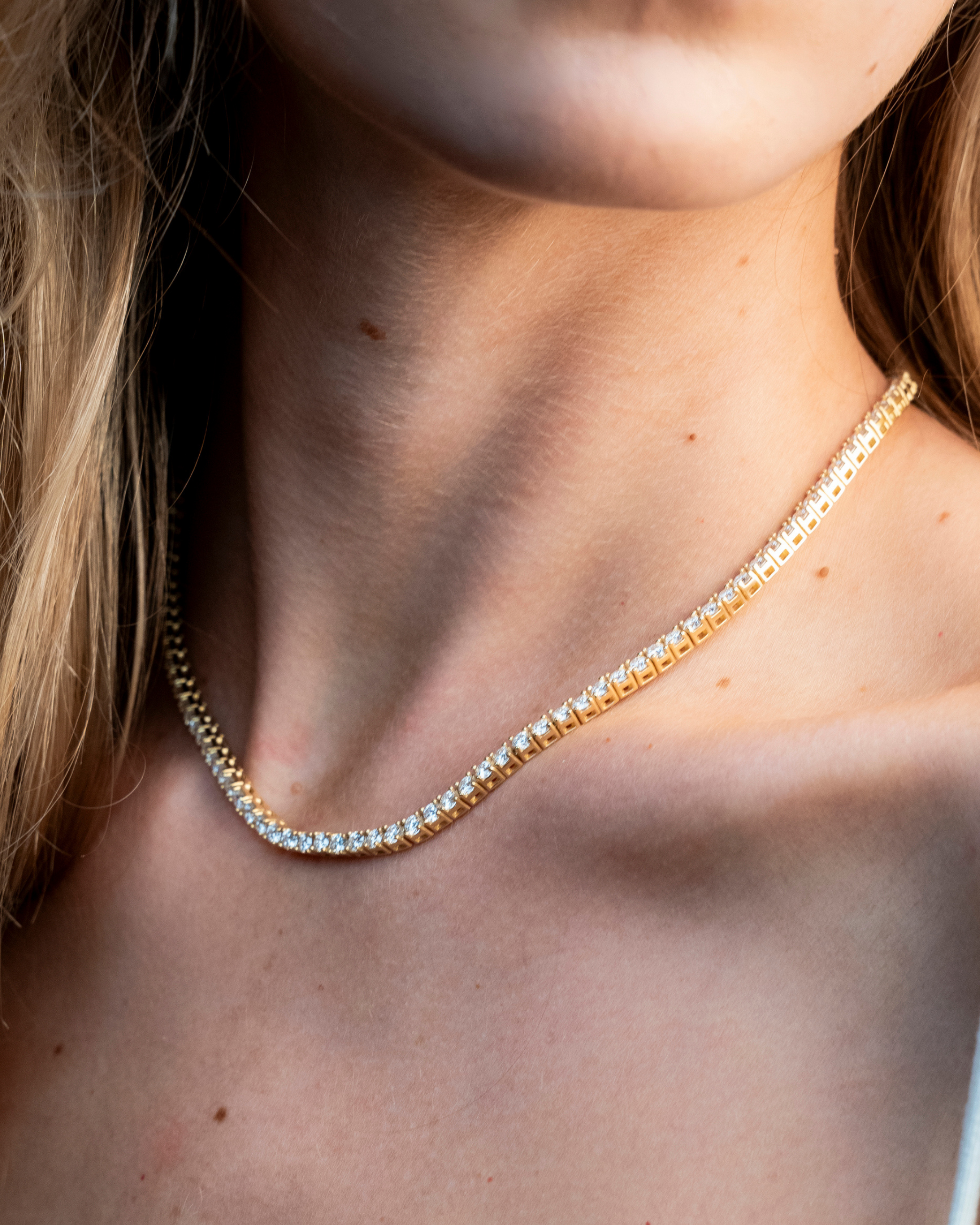 Doha Moissanite Tennis Necklace