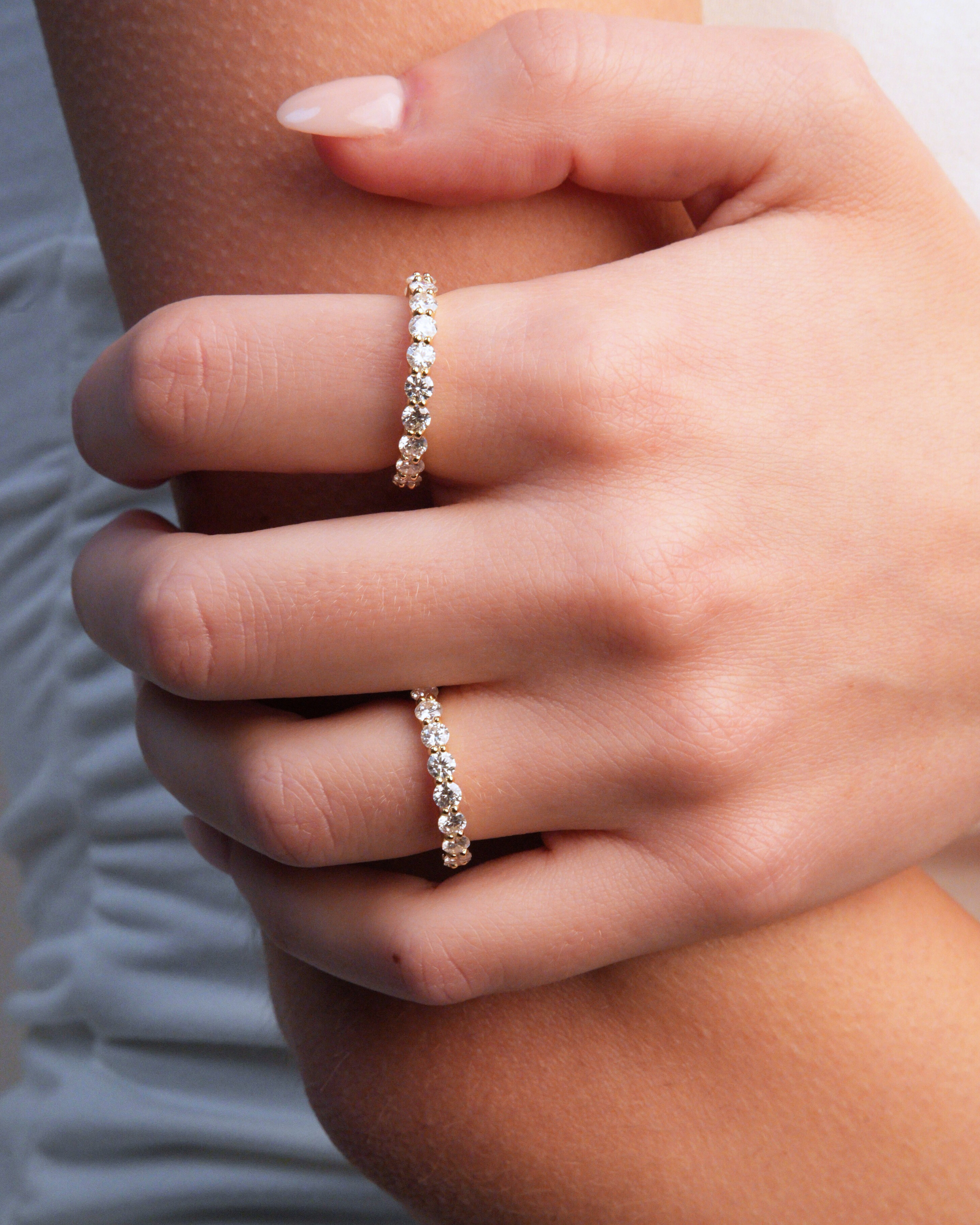 Liwa Moissanite Eternity Ring