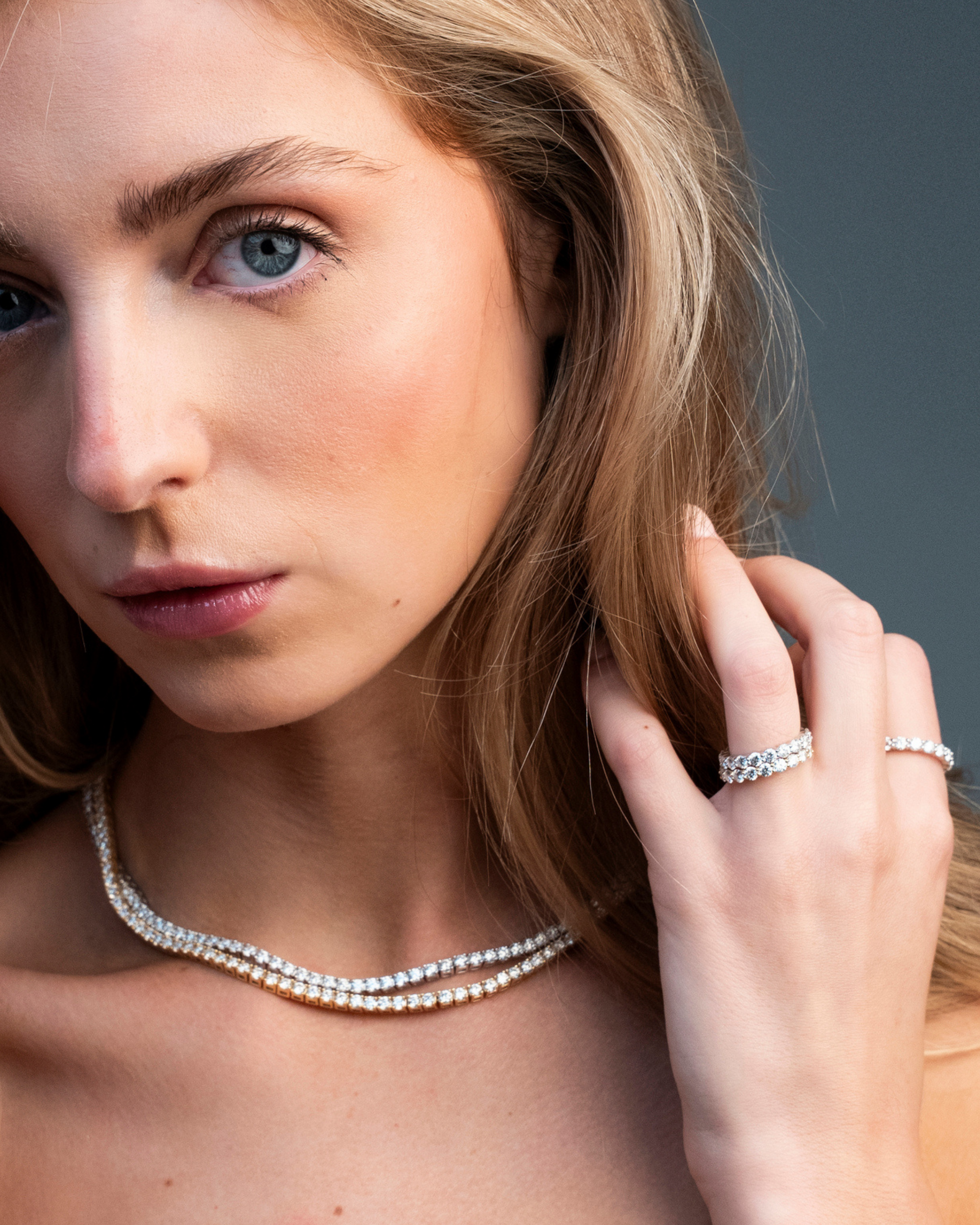 Doha Moissanite Tennis Necklace