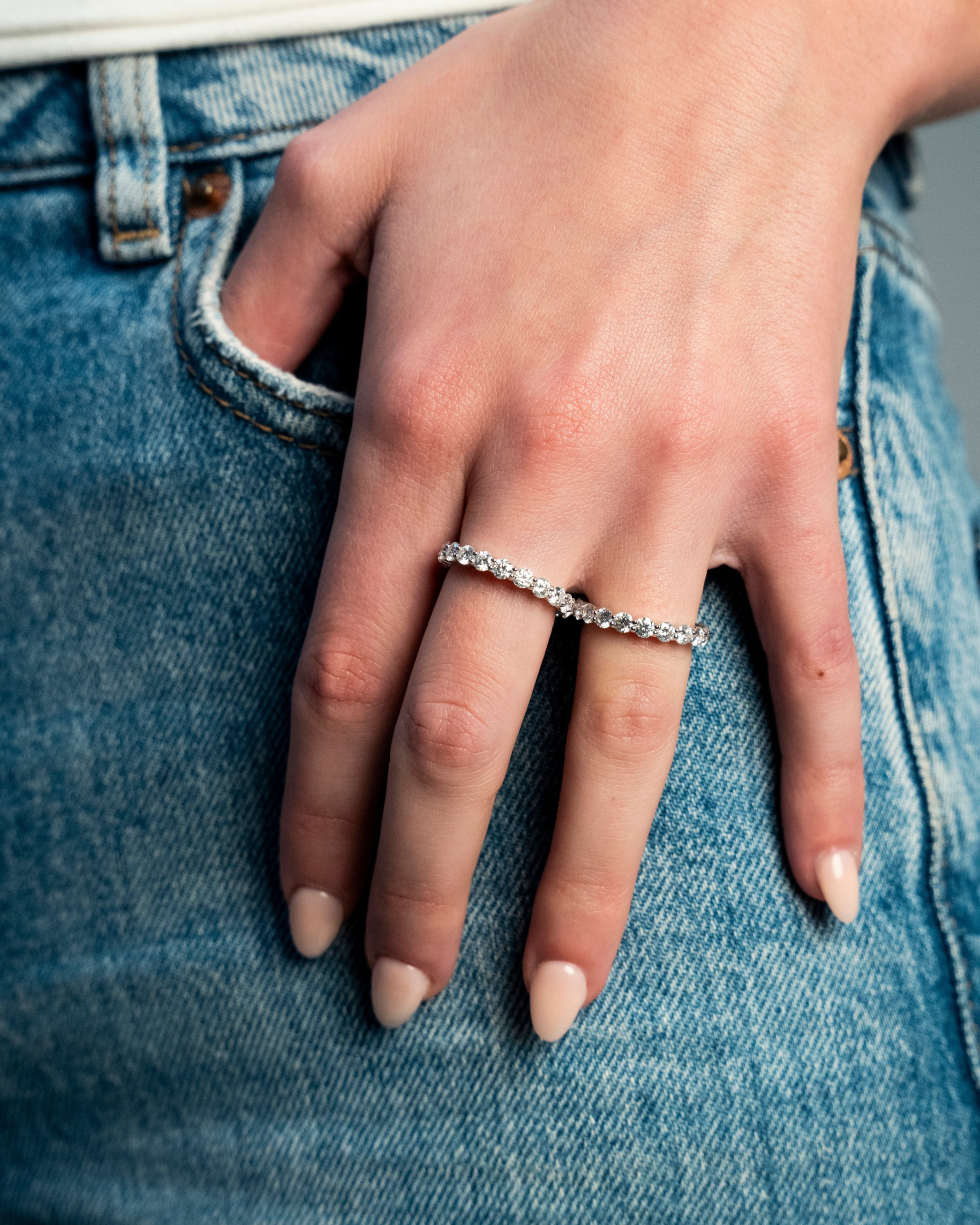 Liwa Moissanite Eternity Ring