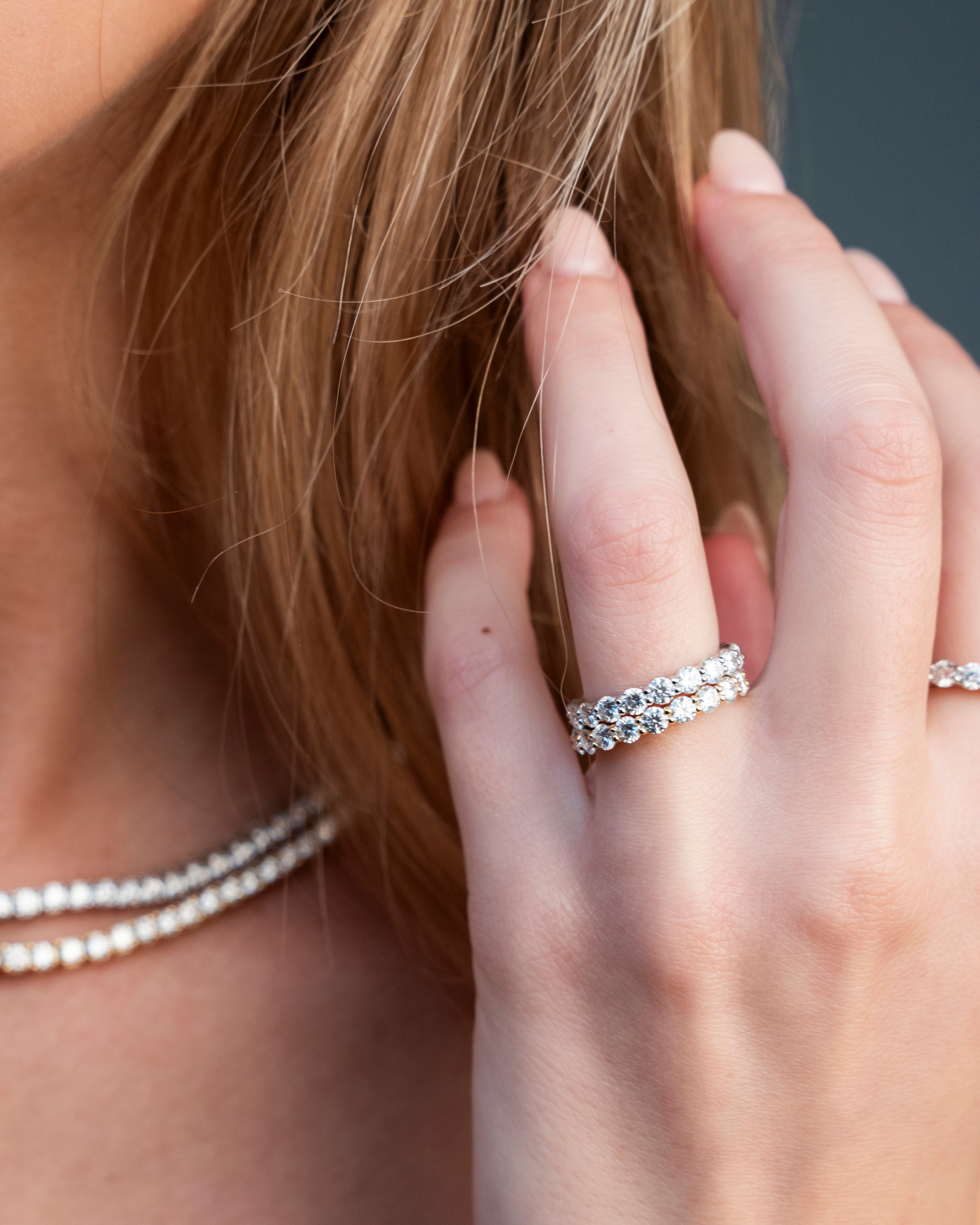 Liwa Moissanite Eternity Ring