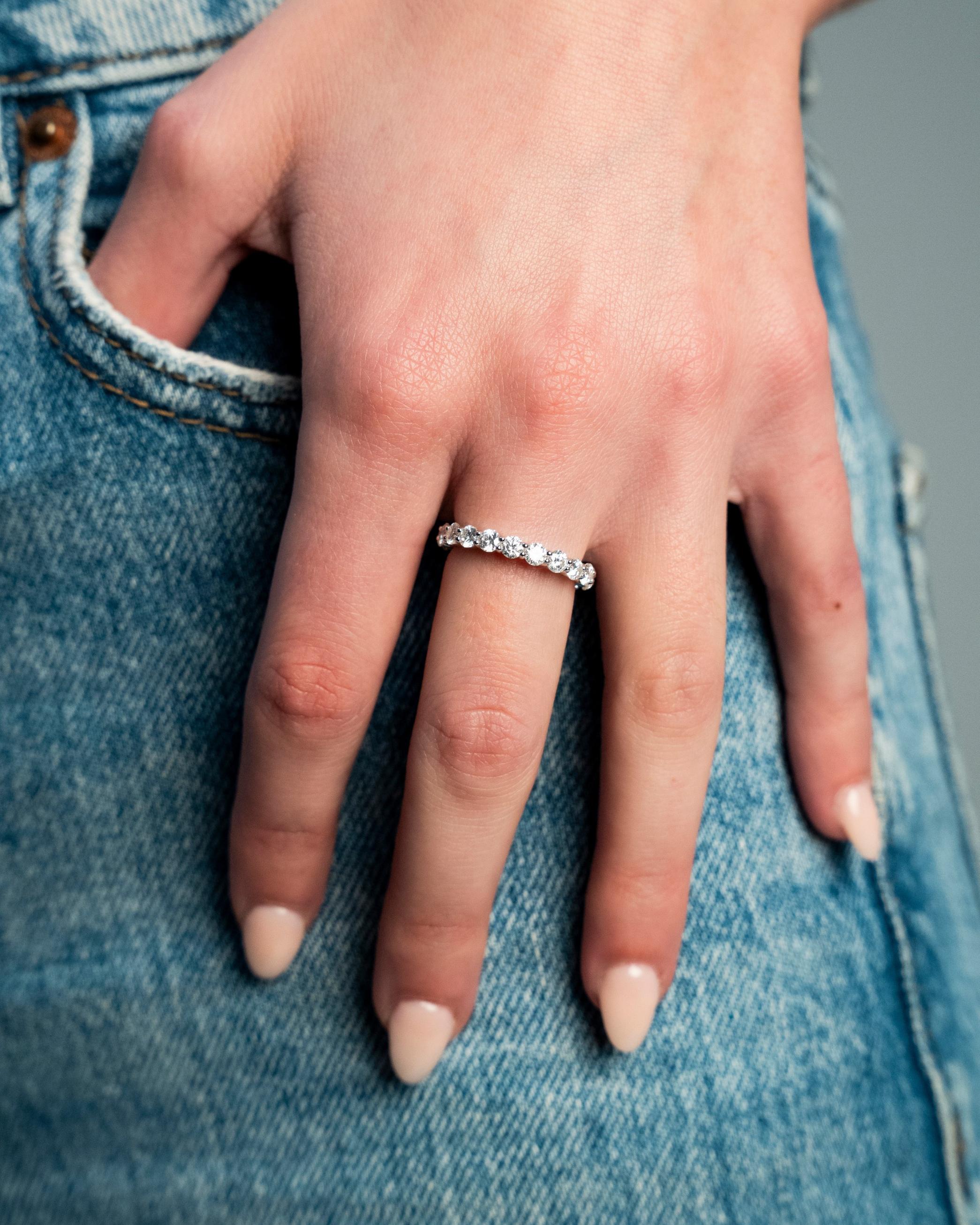 Liwa Moissanite Eternity Ring