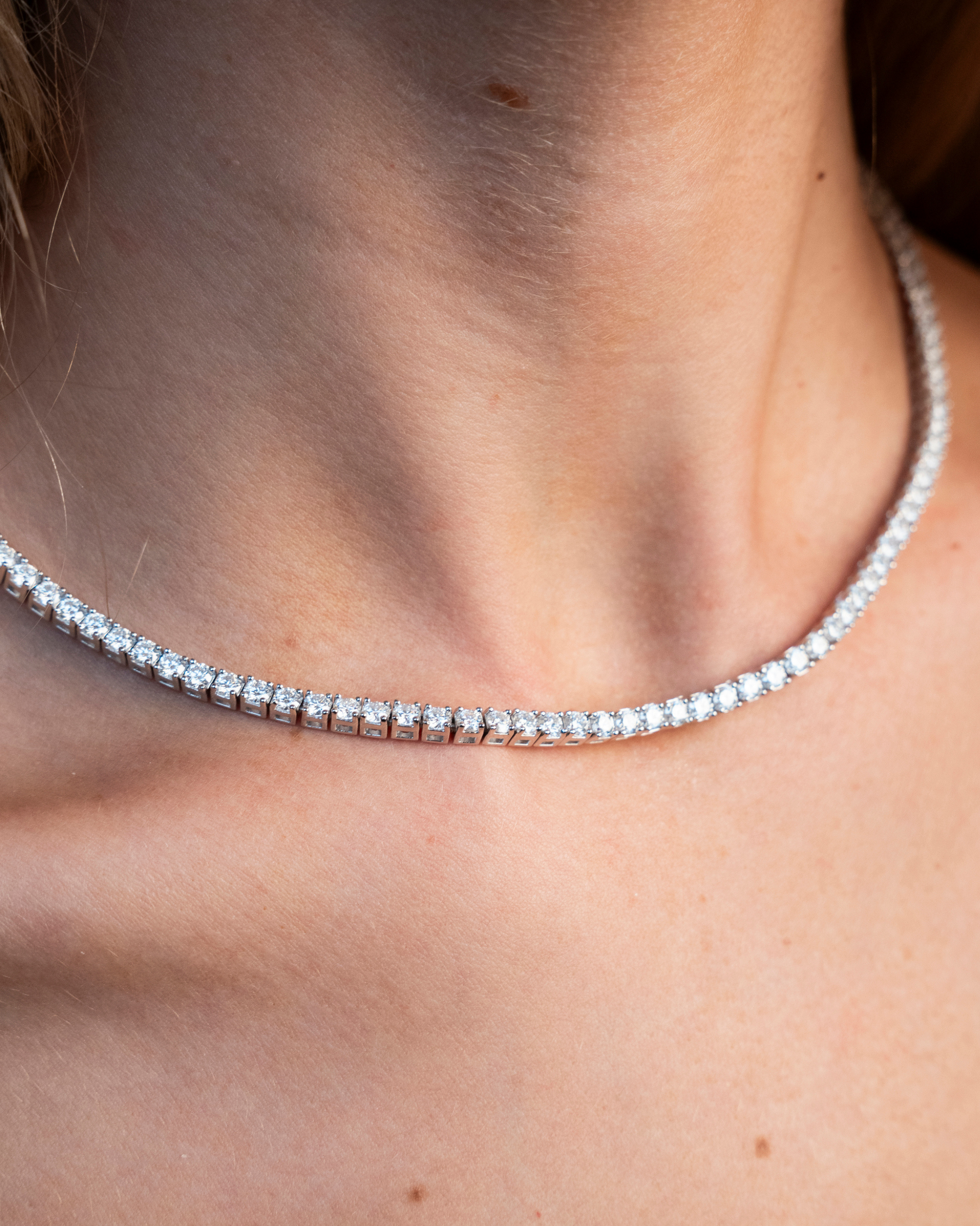 Doha Moissanite Tennis Necklace