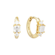 Amalfi Moissanite Trio Hoops