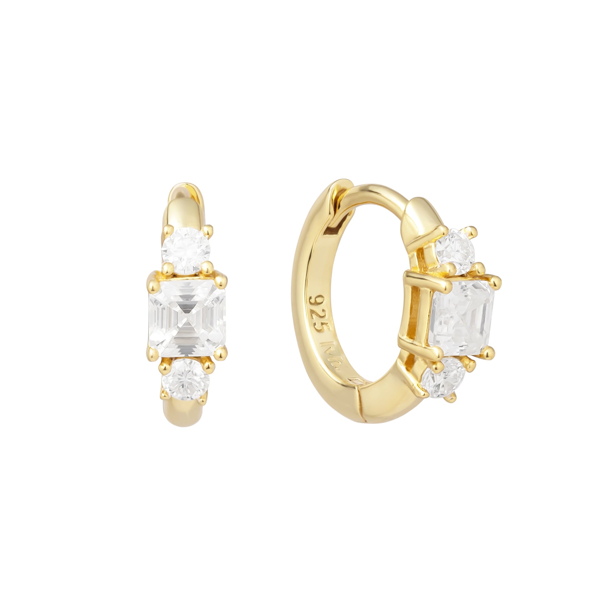 Amalfi Moissanite Trio Hoops