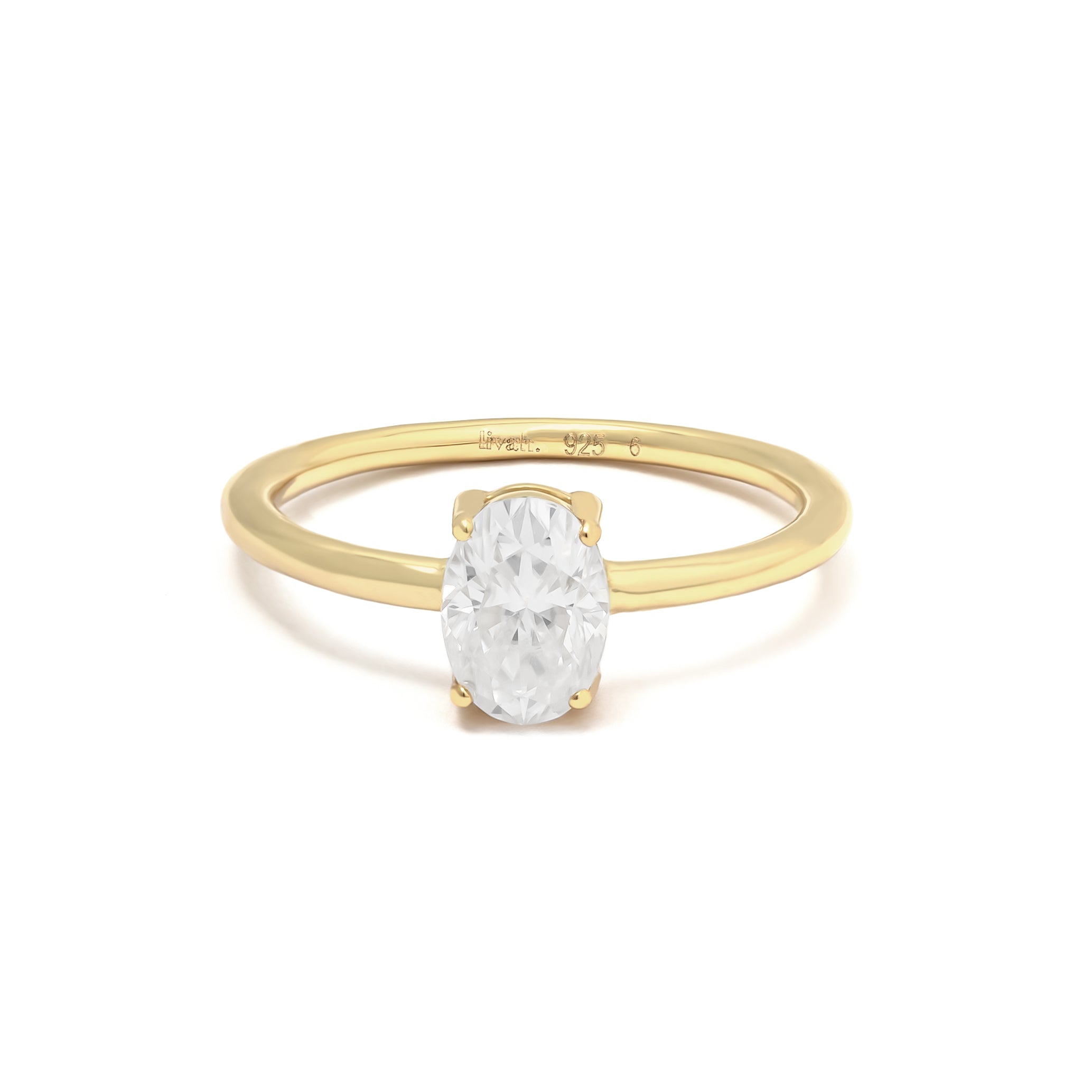Aysen Oval-Cut Moissanite Ring