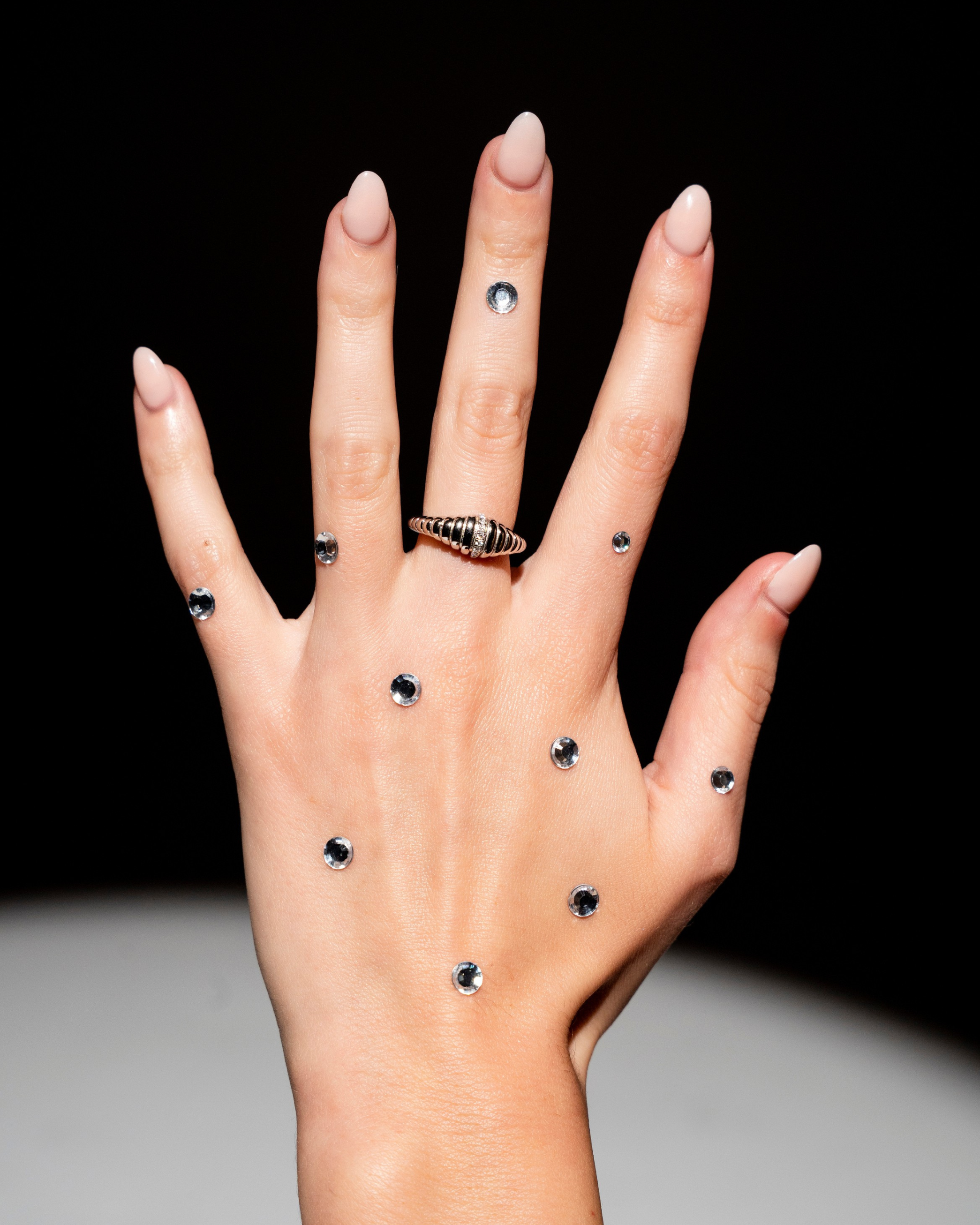 Jeri Ribbed Moissanite Ring