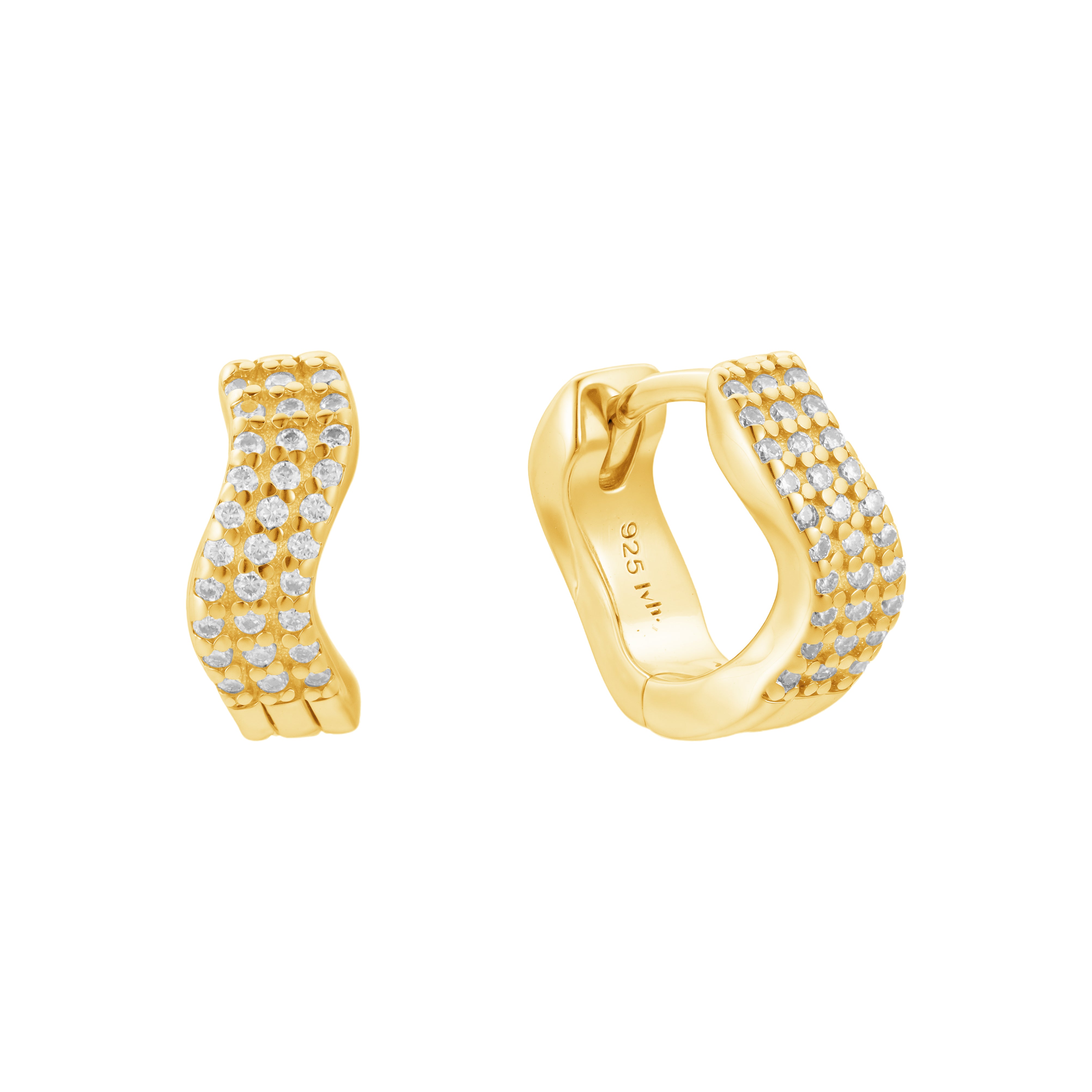 Verona Bold Pavé Huggie