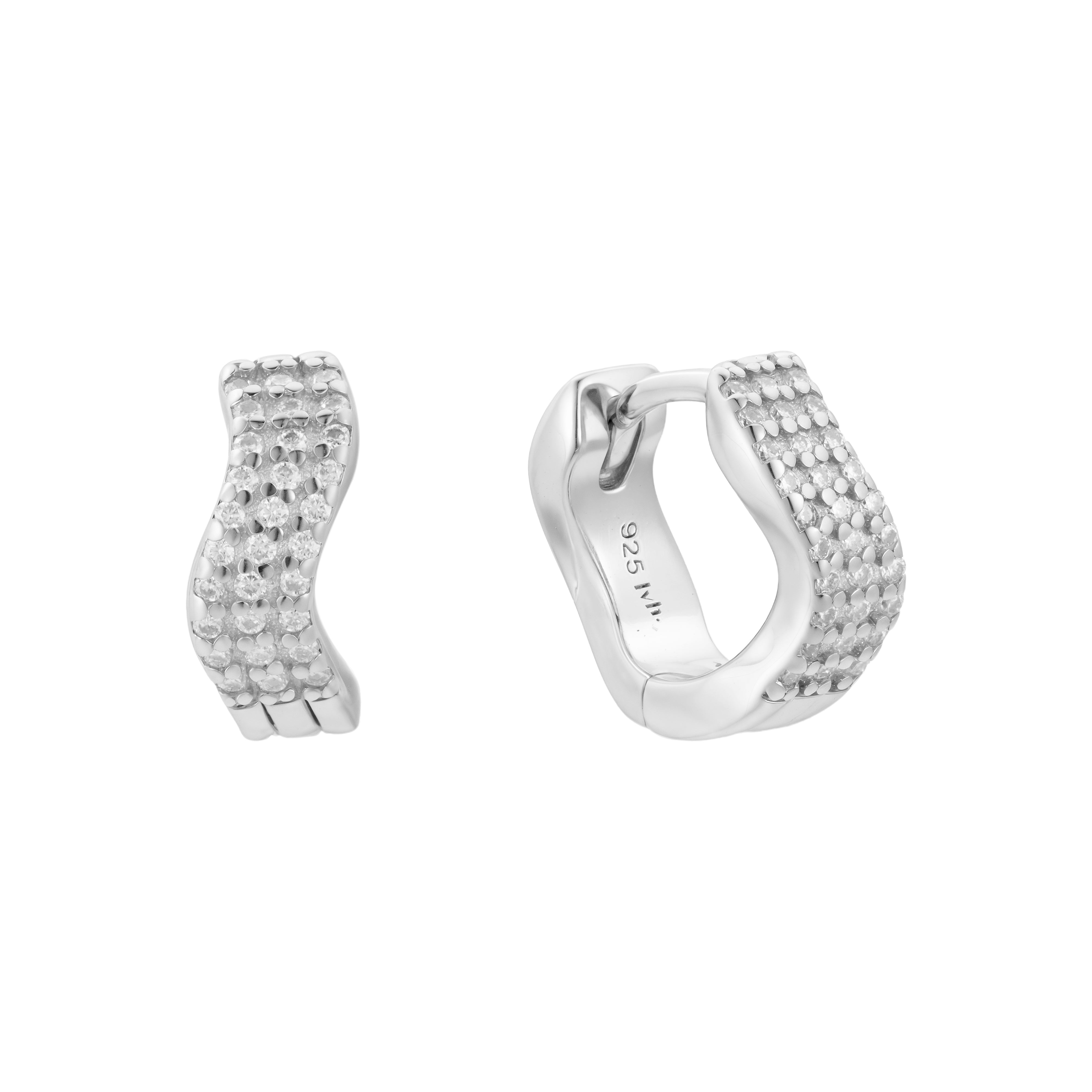 Verona Bold Pavé Huggie